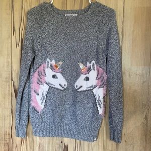 Abercrombie Kids Girls Unicorn Sweater Size 11/12